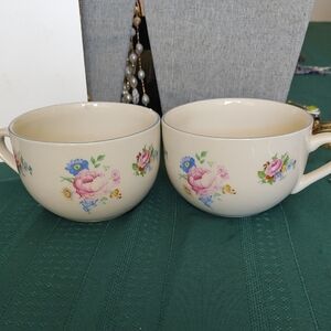 Cream Ceramic Serveware with Floral Design